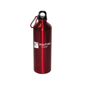 Bouteille d’eau en aluminium avec mousqueton