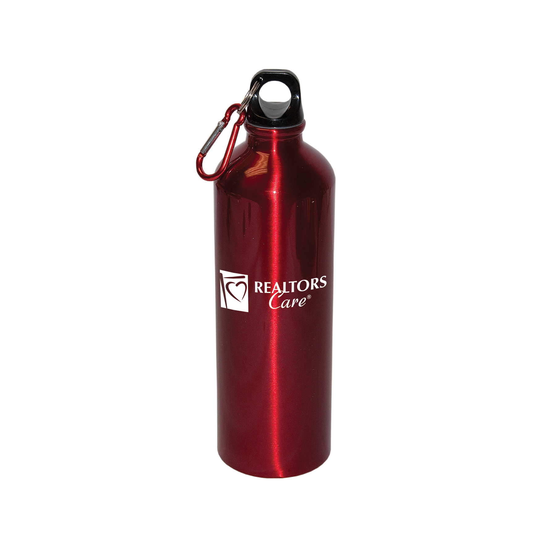 Bouteille d’eau en aluminium avec mousqueton